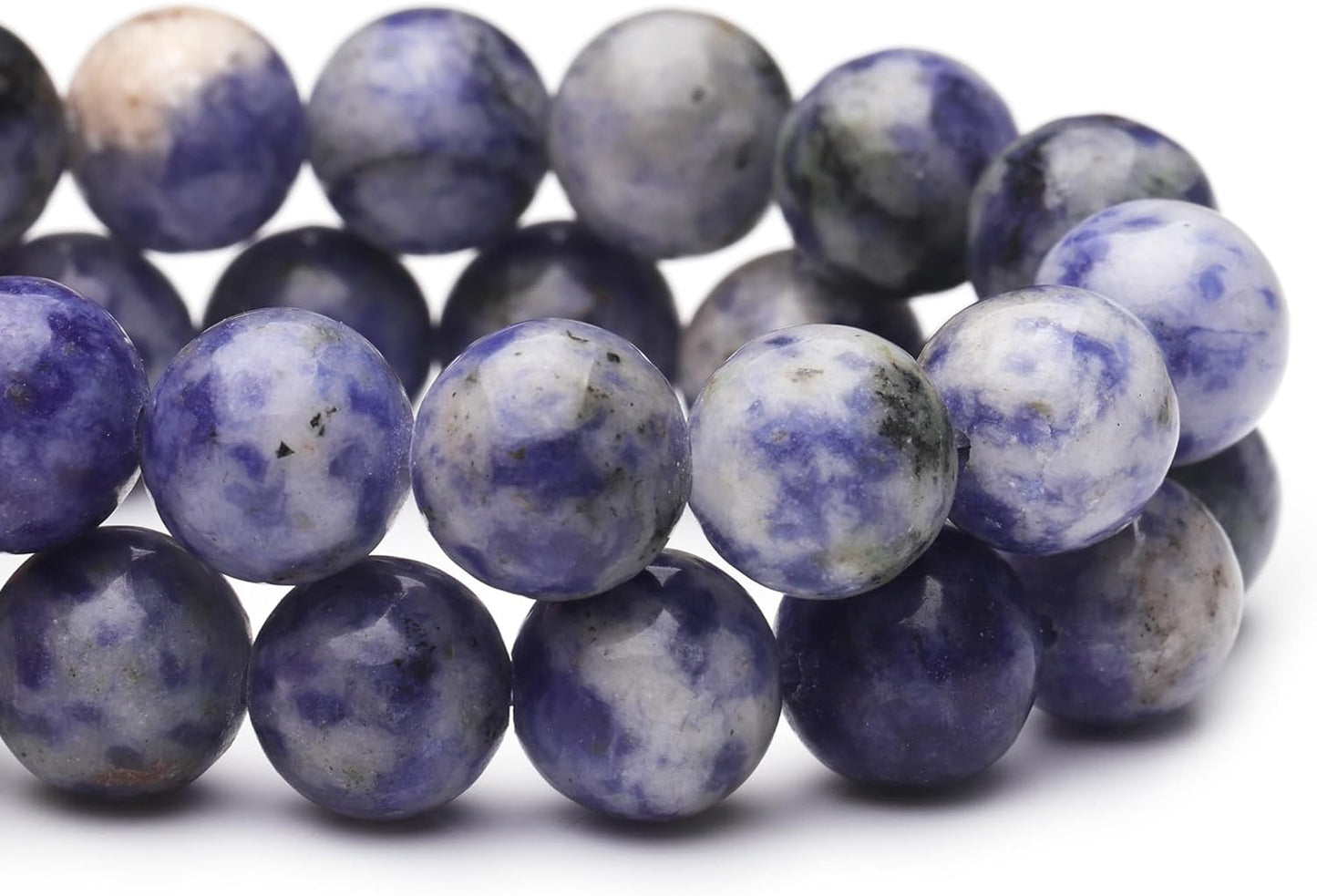 8mm Natural Stone Beads for Jewelry Making,Blue Sodalite Polished Smooth Round Gemstone Beads for Bracelet Necklace 15 Inch