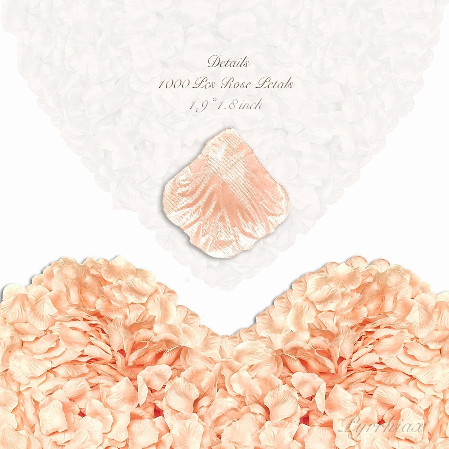 1000Pieces Rose Petals, Artificial Flower Petals Fake Rose Petals for Romantic Night,Wedding,Proposal Anniversary Flower Decorations(Flesh Pink)