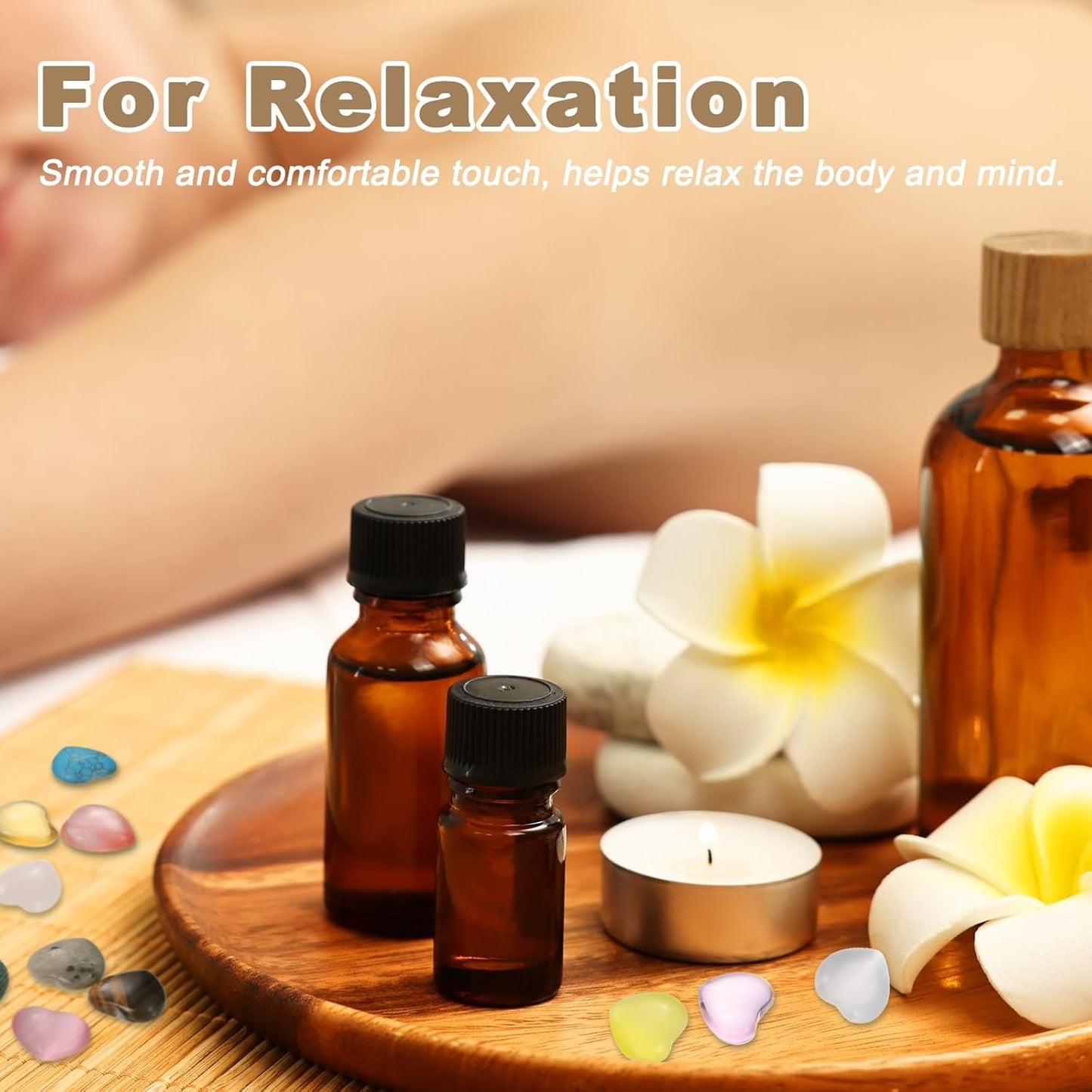 PATIKIL 20 Pcs Natural Heart Shaped Crystal Stone, 0.6 Inch Mini Polished Love Gemstone Crystal, Pocket Rock Engraved Worry Stones for Women Gifts Meditation, Peacock Green