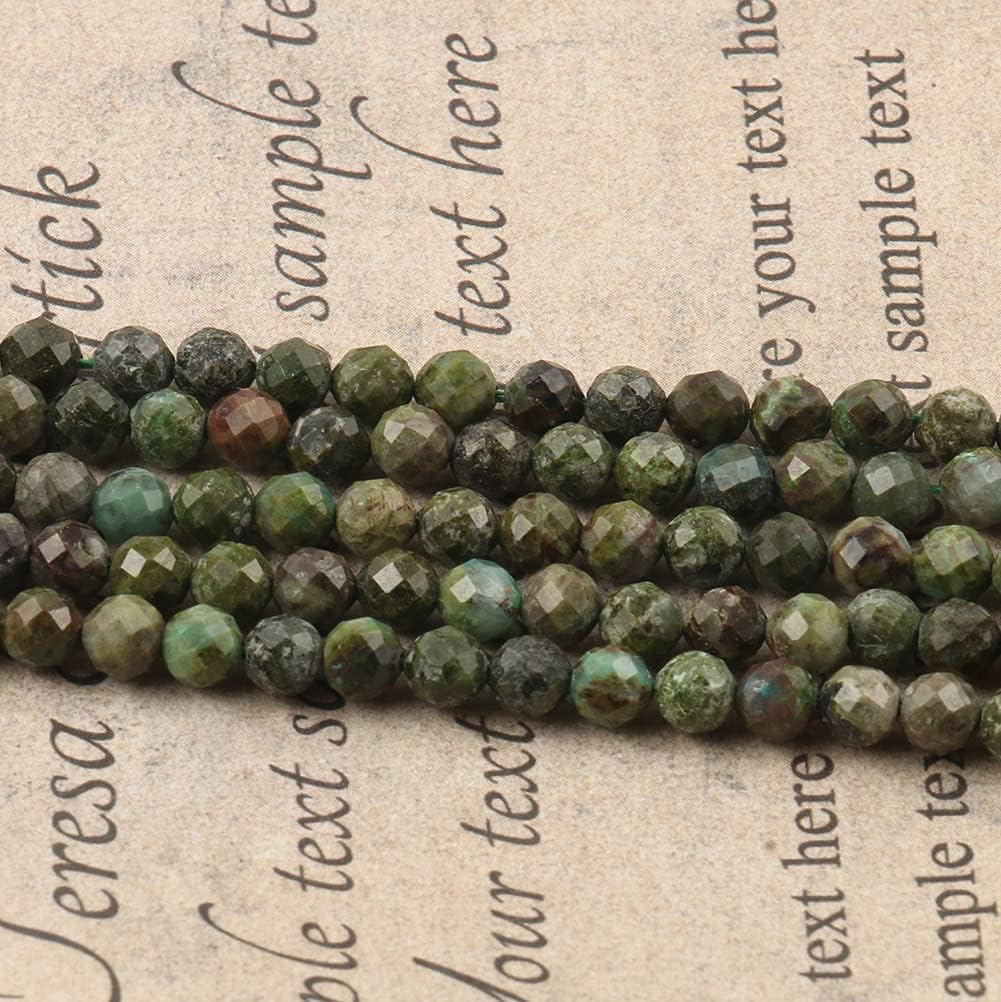 Song Xi 180pcs 2mm Natural Dragon Blood Gemstone Beads Faceted Round Loose Stone Beads for Jewelry Making