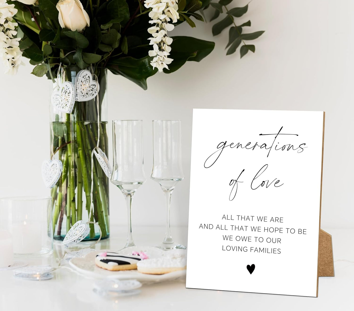 Wedding Signs for Reception, 8x11 White Minimalist Style Love Signs for Wedding, Memorial Table Sign for Wedding, Wedding Shower Decor, Wedding Table Decor, Wedding Reception Decor-15