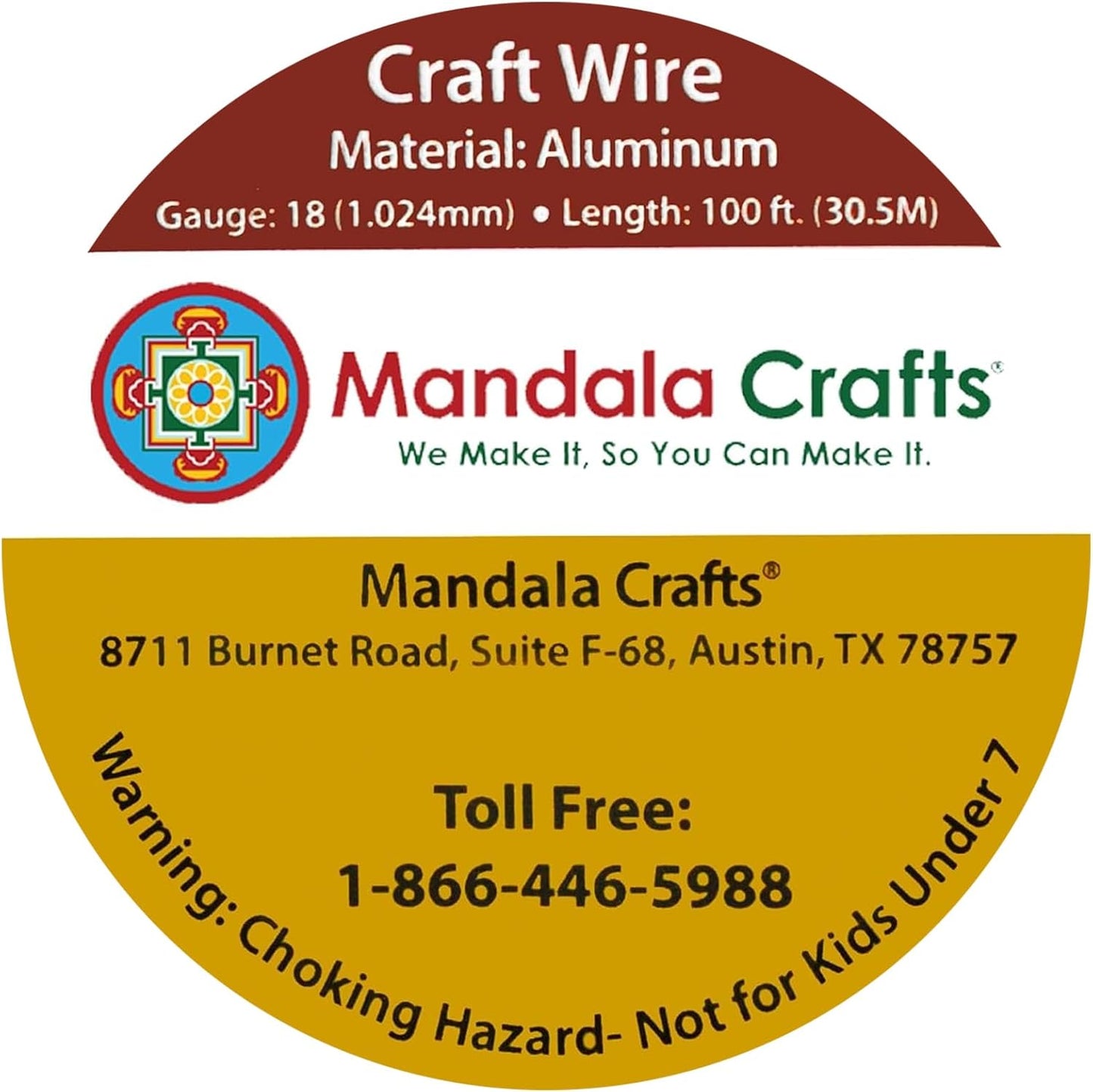 Mandala Crafts 18 Gauge Anodized Aluminum Craft Wire for Jewelry Making - 100 FT Colored Flexible Bondi Blue Wire - Bendable for Bonsai Armature Crafting Sculpting