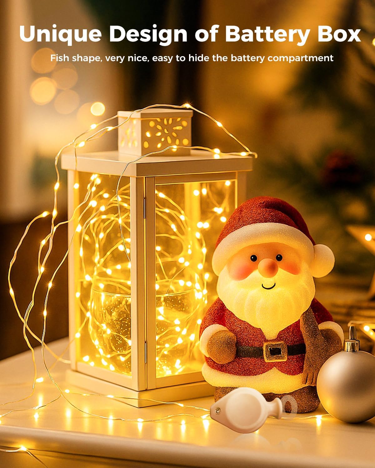 btfarm 100 Pack Fairy Lights Battery Operated, 7FT 20 LED Mini String Lights Waterproof Silver Wire for Mason Jars Centerpiece Table Crafts Bedroom Christmas Decoration, Warm White