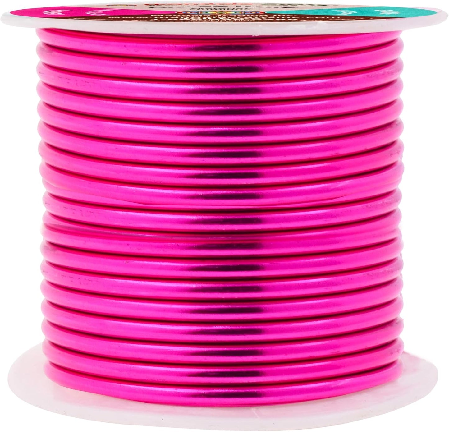 Mandala Crafts 10 Gauge Anodized Aluminum Craft Wire for Jewelry Making - 32 FT Colored Flexible Magenta Wire - Bendable for Bonsai Armature Crafting Sculpting
