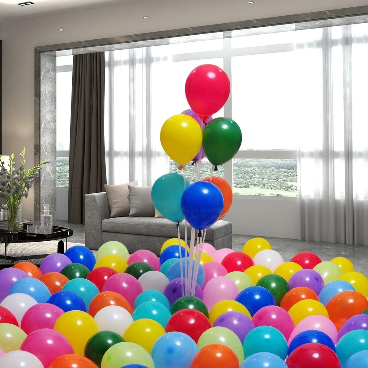 400 Pack Rainbow Balloons - 5 Inch Assorted Colors Mini Latex Helium Balloons Bulk (12 Kinds)