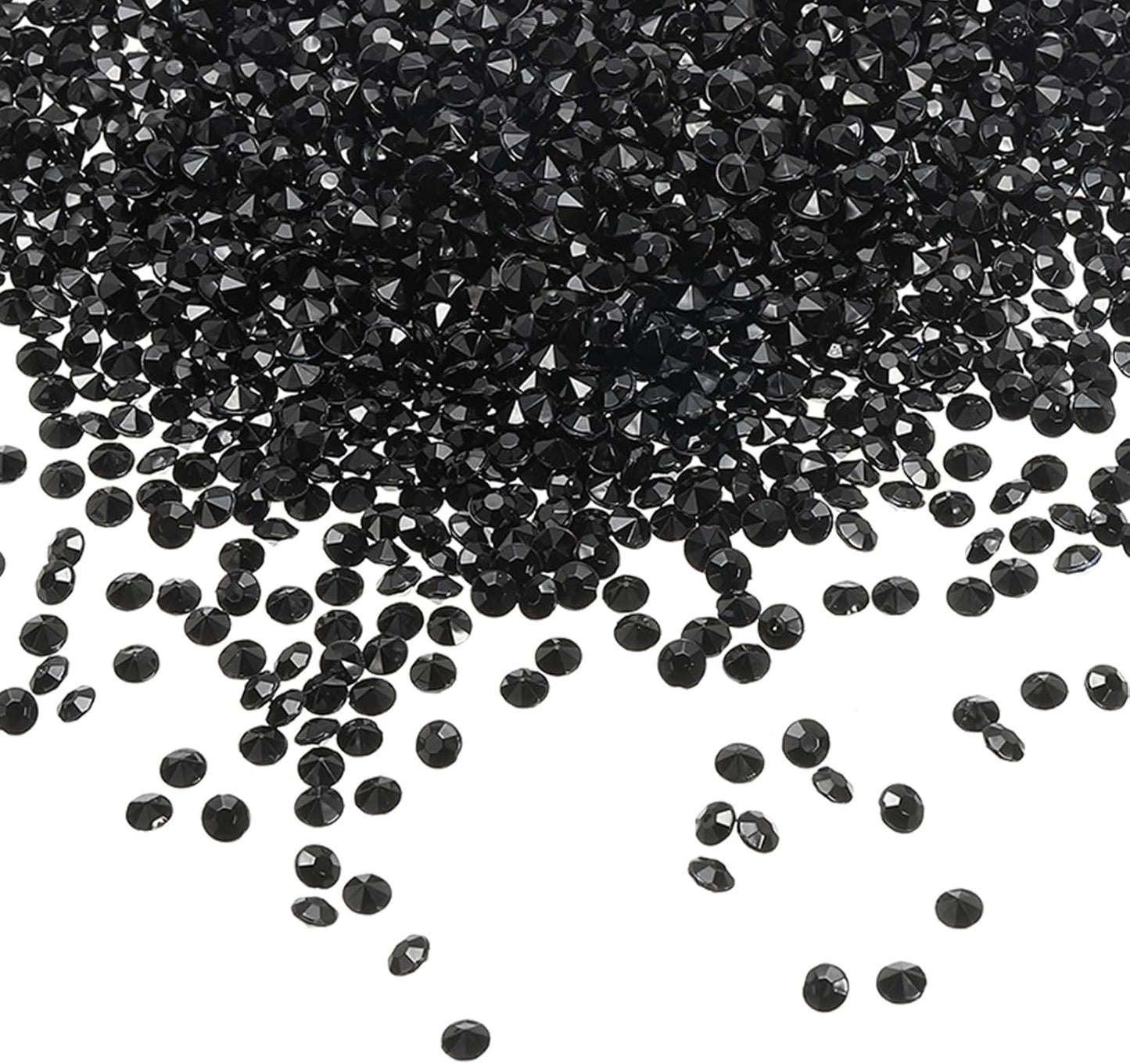 PATIKIL 10000 Pcs Wedding Table Scatter Confetti Crystals 4.5mm Acrylic Diamonds Vase Fillers Gems for Table Centerpiece Decorations Party Vase Beads, Black