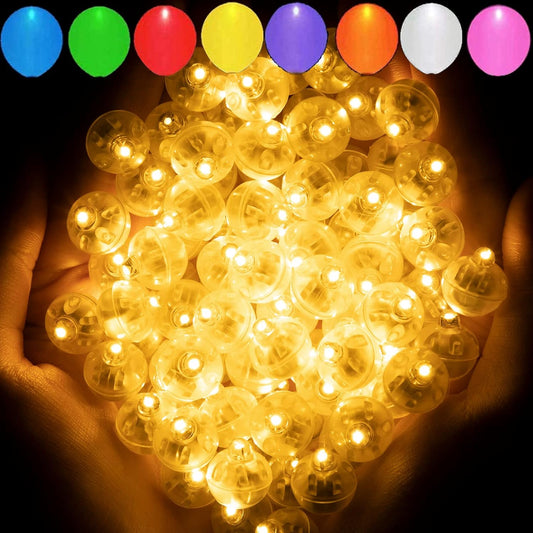 Aogist 50pcs Warm White Balloon Lights,Long Standby Time Waterproof Mini Light,Battery Powered,Round LED Ball Lamp for Latex Balloon Paper Lantern Party Wedding Festival Christmas Halloween Decorative