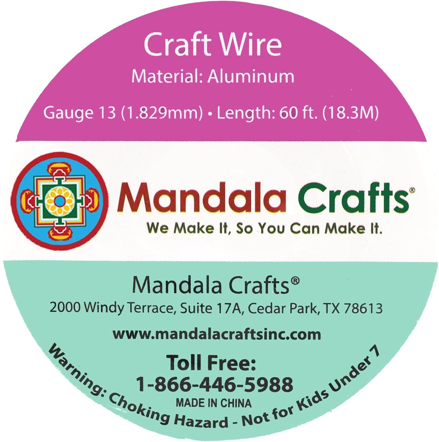 Mandala Crafts 13 Gauge Anodized Aluminum Craft Wire for Jewelry Making - 60 FT Colored Flexible Yellow Green Wire - Bendable for Bonsai Armature Crafting Sculpting