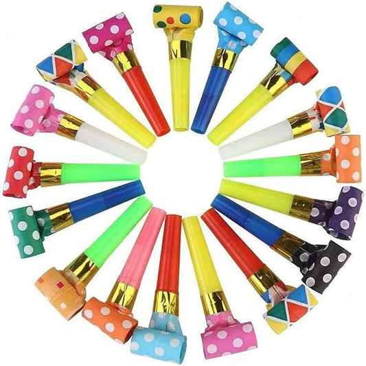 75 PCS Noisemakers Funny Party Blower Colorful Birthday Blow Horns Whistles New Years Favors Noise Makers (75)