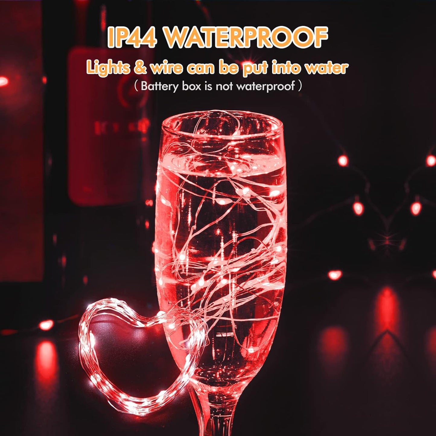 12 Pack Fairy Lights Battery Operated String Lights，7FT 20LED Waterproof Silver Wire Christmas Lights Outdoor,Firefly Mini Lights for Bedroom Party Birthday Wedding Home Decor