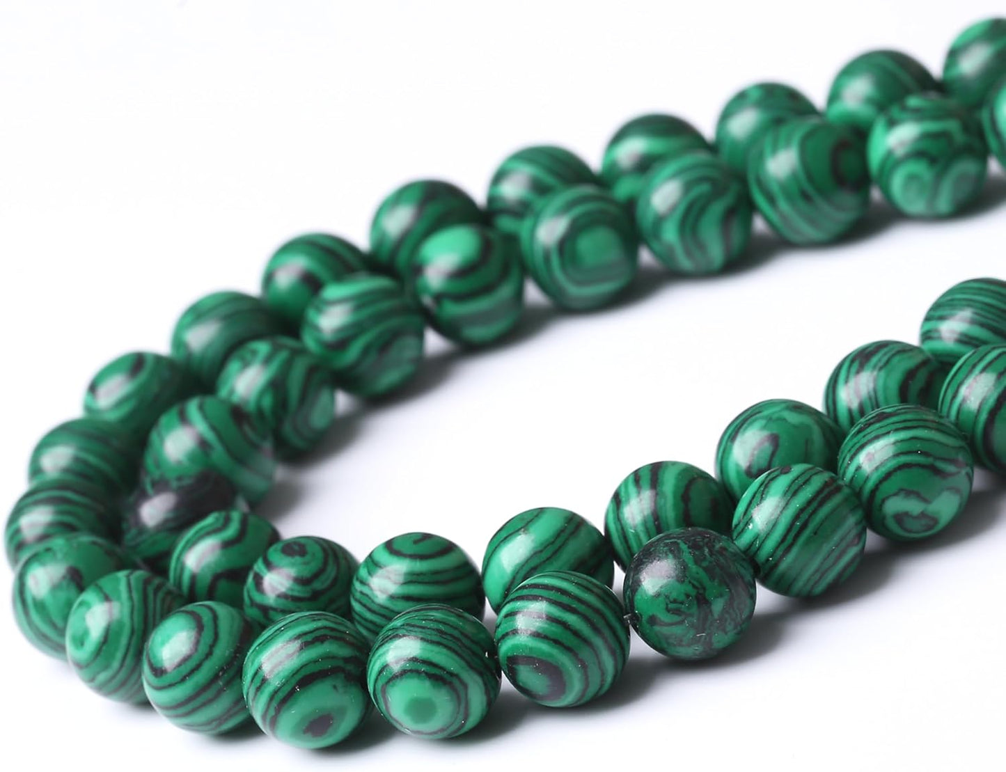 Turquoise Stone Beads Gemstone Round Crystal Energy Jade Beads Stone Beads for Jewelry Making DIY Bracelet Necklace Jewelry Making 1 Strand 15.5inch 45PCS 8MM