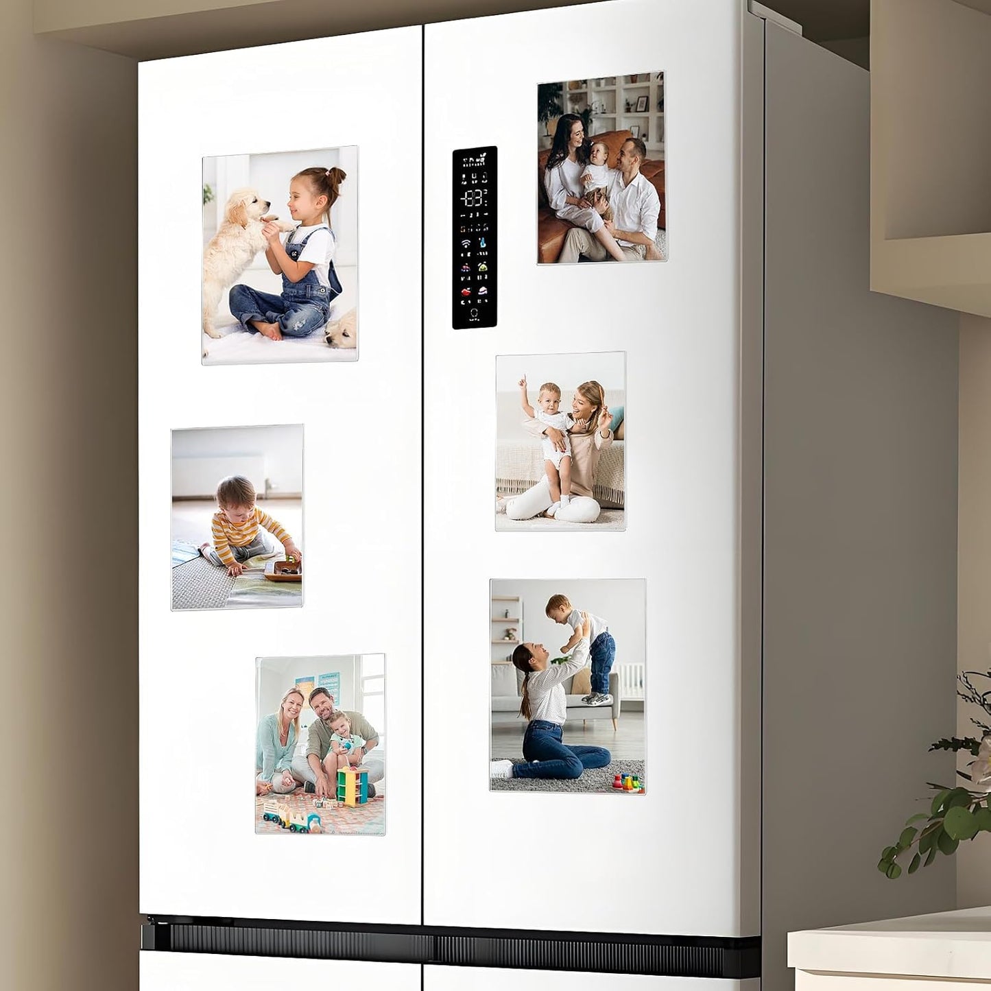 Magnetic Picture Frames for Refrigerator 8x10 Inch, Magnetic Photo Holders for Fridge, 3 Pack Acrylic Magnetic Picture Frame for Displaying Frames,Children Artworks