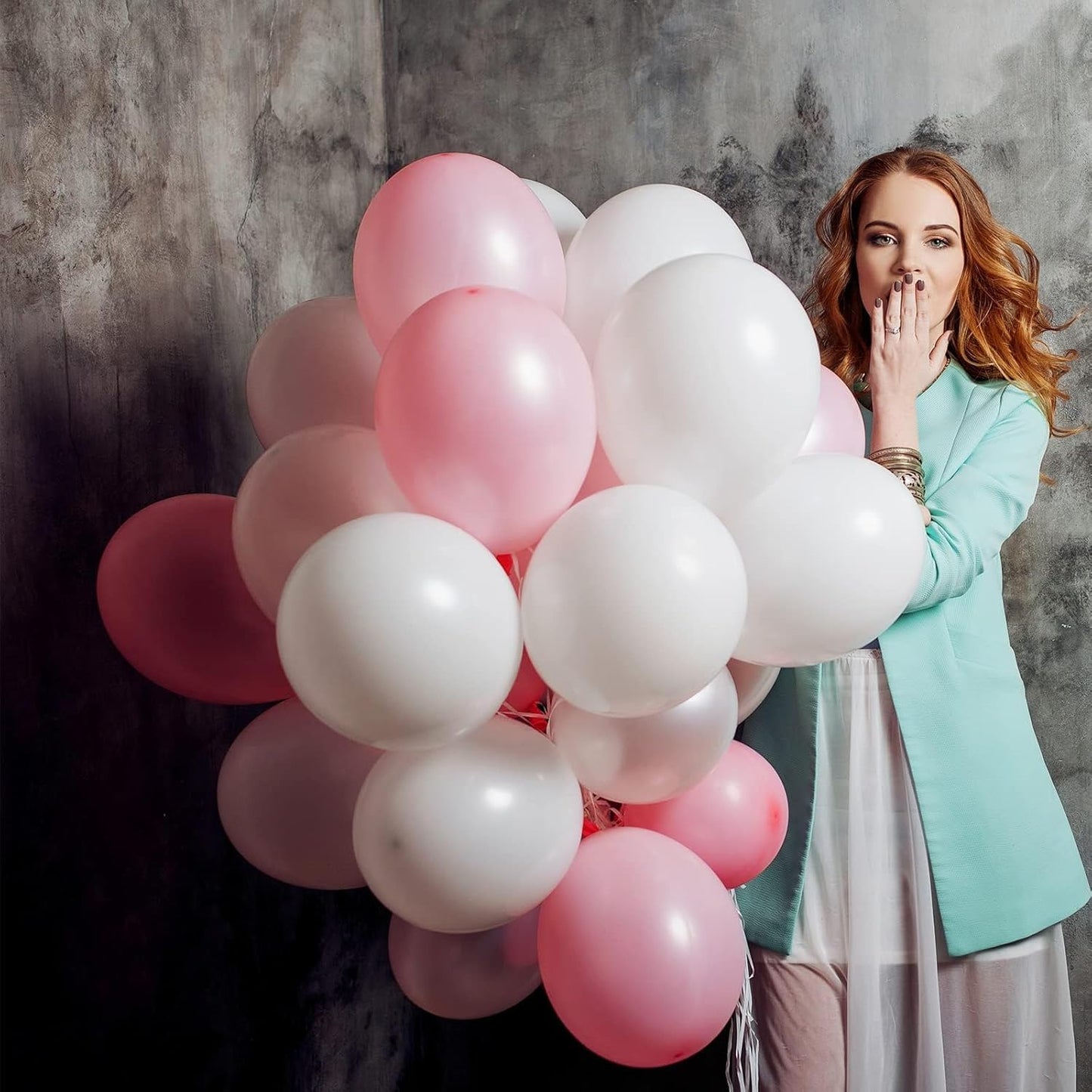 100pcs White Balloons, 12 inch White Latex Party Balloons Helium Quality for Birthday,Baby Shower,Wedding, Party Decorations (with 66ft Ribbon)