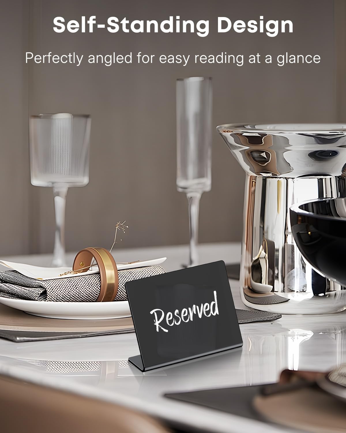 Uniclife 20 Pack Mini Chalkboard Signs for Food, Small Chalkboard Signs with Chalk Markers, Reusable Glossy Acrylic Food Signs Food Labels for Party Buffet Wedding, Blackboard Place Cards Table Signs