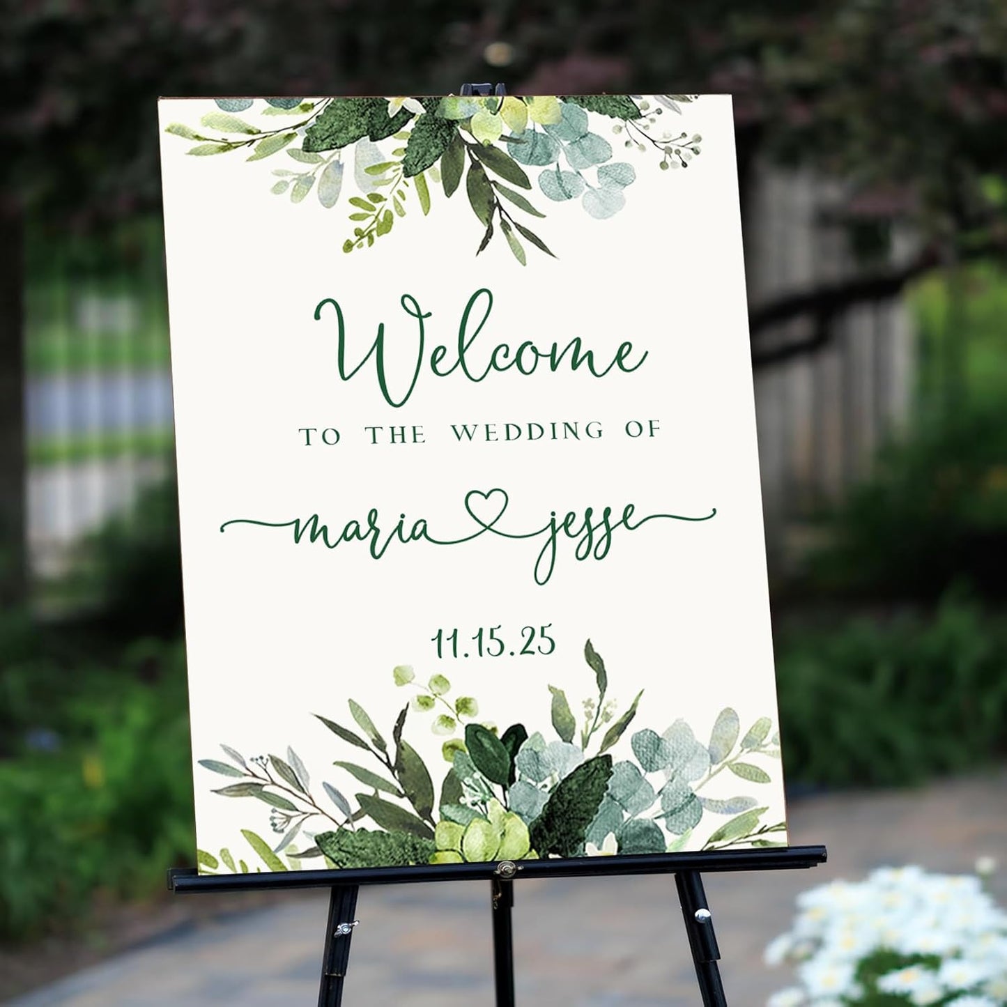 Wedding Welcome Sign Personalized for Ceremony and Reception, Custom Welcome to the Weddings Sign for Celebration Decor, Congrats Happy Poster Vertical & Horizontal - Bride & Groom