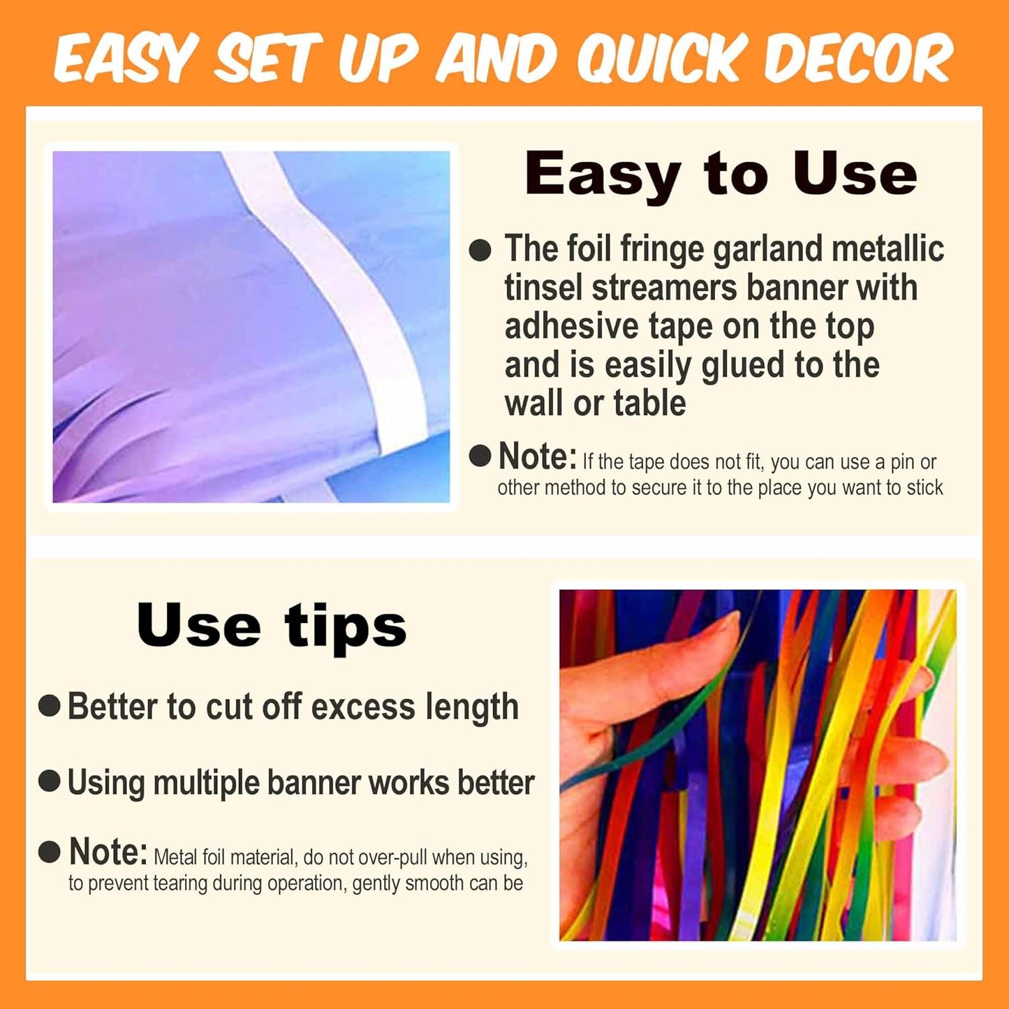 4 Pack 10 Ft Dark Rainbow Foil Fringe Garland Metallic Streamers Tinsel Banner Wall Hanging Garland Backdrop for Parade Floats, Halloween, Christmas, Thanksgiving, New Year Party Decorations