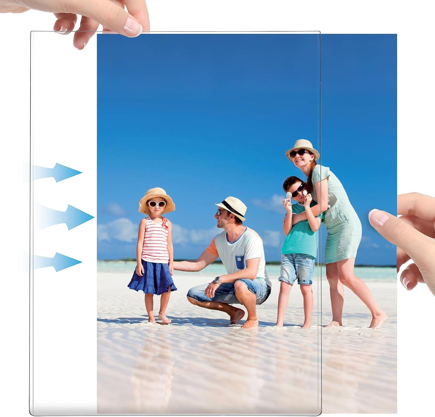 Magnetic Picture Frames for Refrigerator 8x10 Inch, Magnetic Photo Holders for Fridge, 6 Pack Acrylic Magnetic Picture Frame for Displaying Frames,Children Artworks