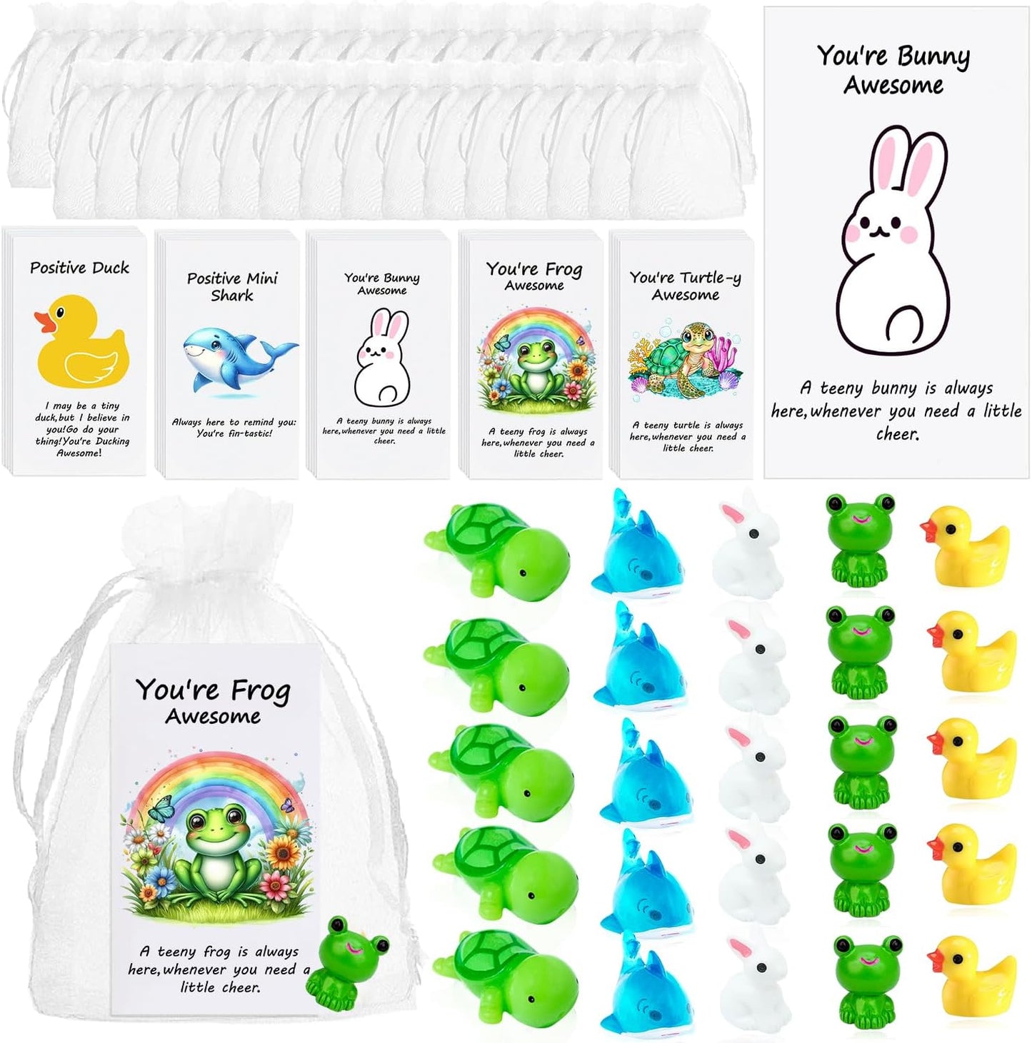 50 Set Employee Appreciation Gifts Bulk for Thank You Staff Back to School Student Teacher Coworker Nurse Pocket Gift End of Year Student Gifts Animal Pun Inspirational Note Cards Office Favors