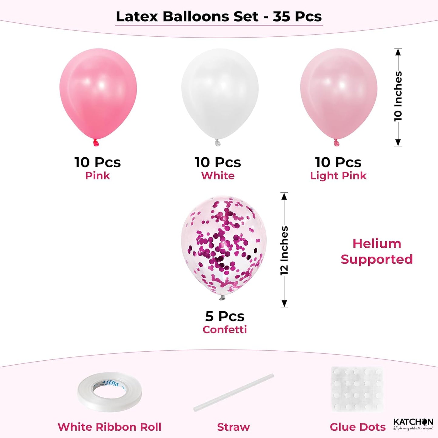 KatchOn, Pink 21st Birthday Decorations Set with Lip & Star Balloons – Pack of 42 | Happy Birthday Banner & Lip Decor | 21st Happy Birthday Decorations for Women, Girls & Her | Pink Party Decorations