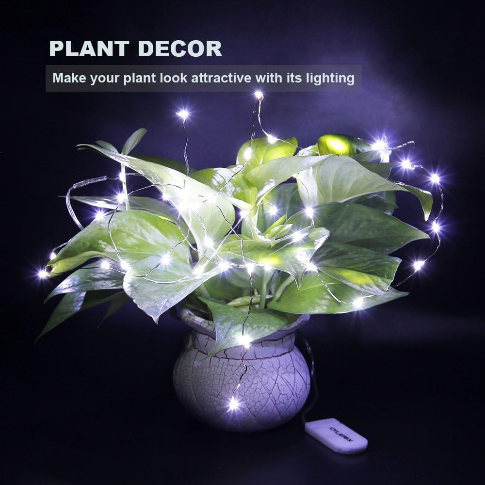 CYLAPEX 6 Pack Cool White Fairy String Lights Battery Operated Fairy Lights Firefly Lights LED Starry String Lights 3.3ft 20 LEDs Silvery Copper Wire for Christmas DIY Decoration Costume Wedding Party