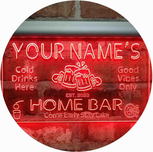 ADVPRO Personalized Your Name Custom Home Bar Beer Established Year Single Color LED Neon Sign 12 x 8.5 Inches st4s32-p11-tm-r
