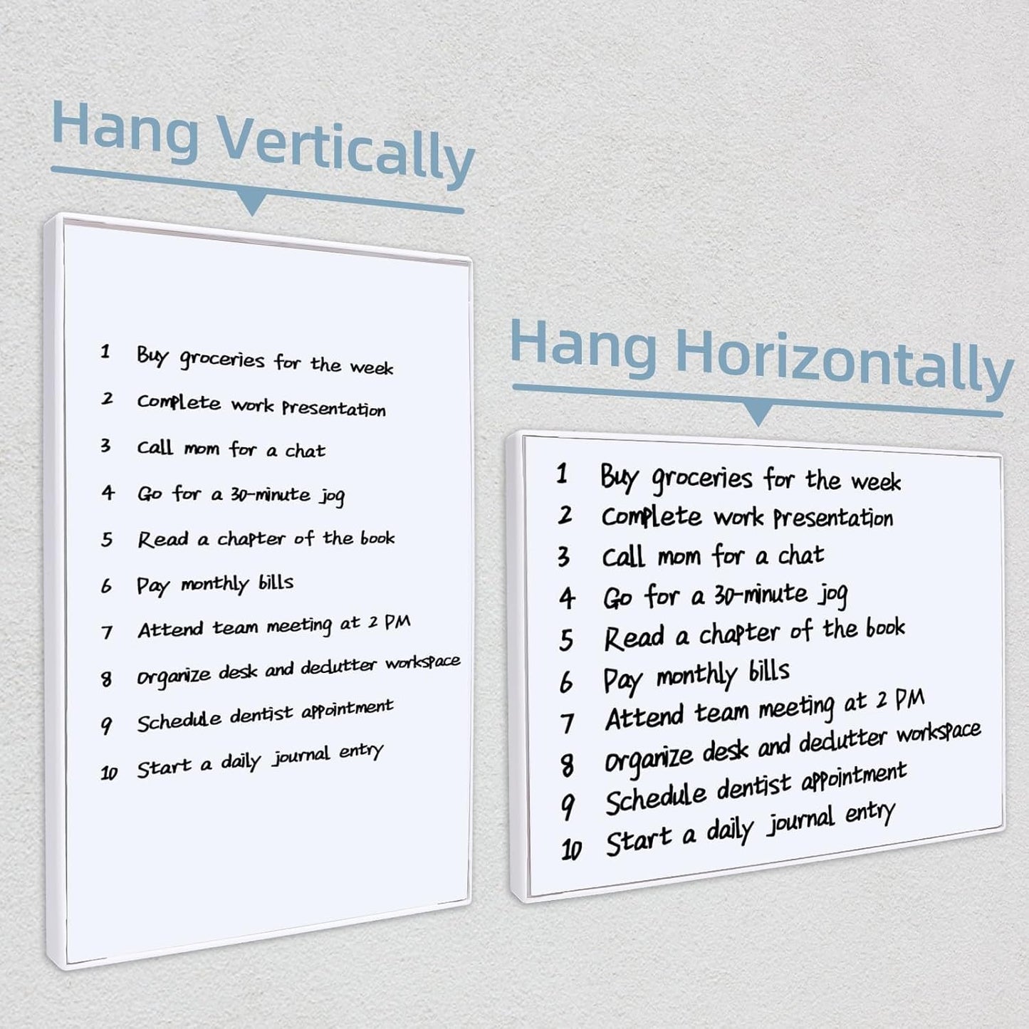 Magnetic Dry Erase Board White Board, 8.3'' x 5.8'', Small Stand-Up or Hangable Desktop Dry Erase White Board, Mini Dry Erase Whiteboard Easel for Desk with One Marker and Two Magnets