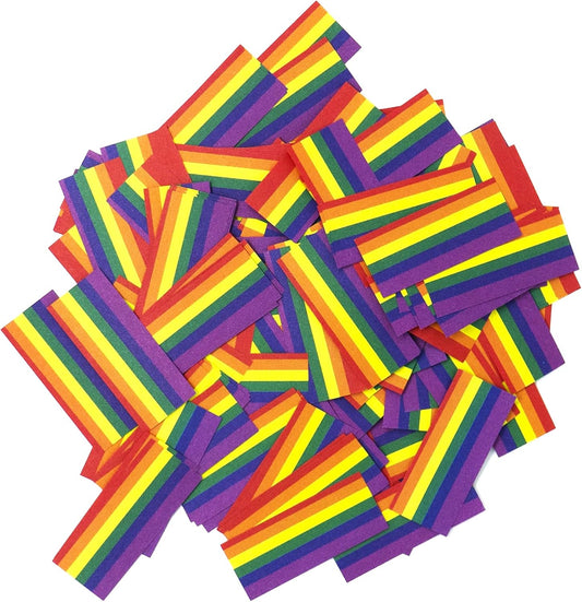 Rainbow Tissue Paper Confetti - Rectangular Fluttering Colorful Biodegradable Confetti for Cannon and Launcher use – Best for Gender Reveal, Parties, and Live Events - 1 lb, 16 oz