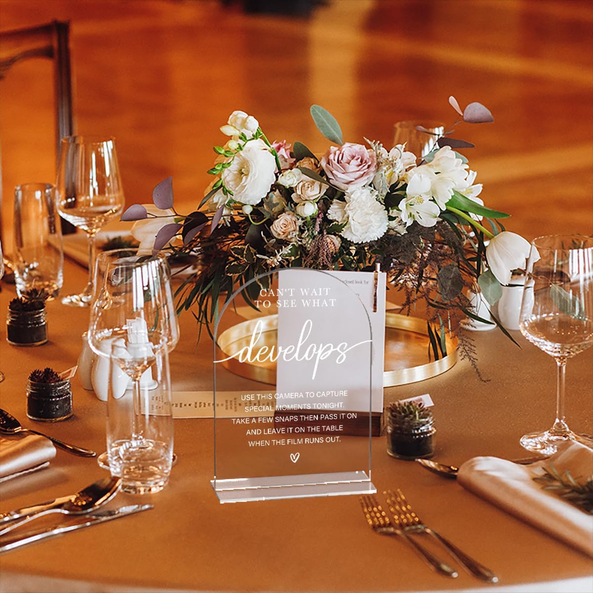 Acrylic Wedding Sign Can't Wait to See What Develops Sign for Wedding Wedding Signs for Ceremony Modern Calligraphy Arch Acrylic Table Top Sign for Wedding Reception and Event Party Table