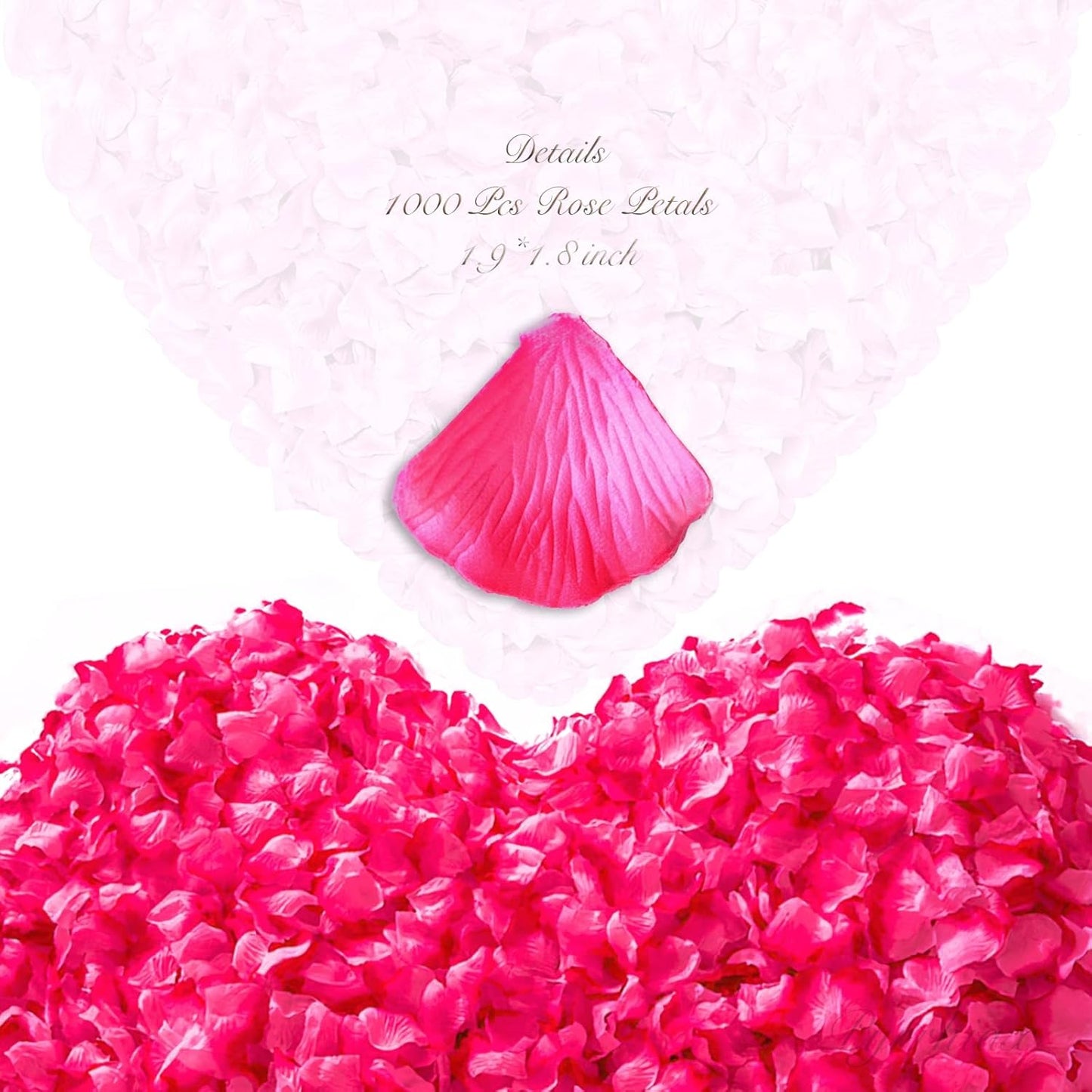 1000Pieces Rose Petals, Artificial Flower Petals Fake Rose Petals for Romantic Night,Wedding,Proposal Anniversary Flower Decorations(Peach Gradient)