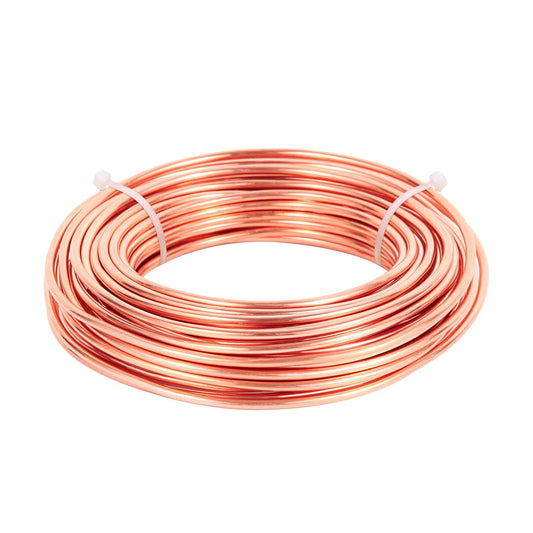 8 Gauge3.2 mm 6.5 feet 5 oz 99.9% Dead Soft Copper Wire for Electroculture Gardening, Jewelry Making, Beading, Science Projects, DIY Artwork, Pure Bare Copper Wire