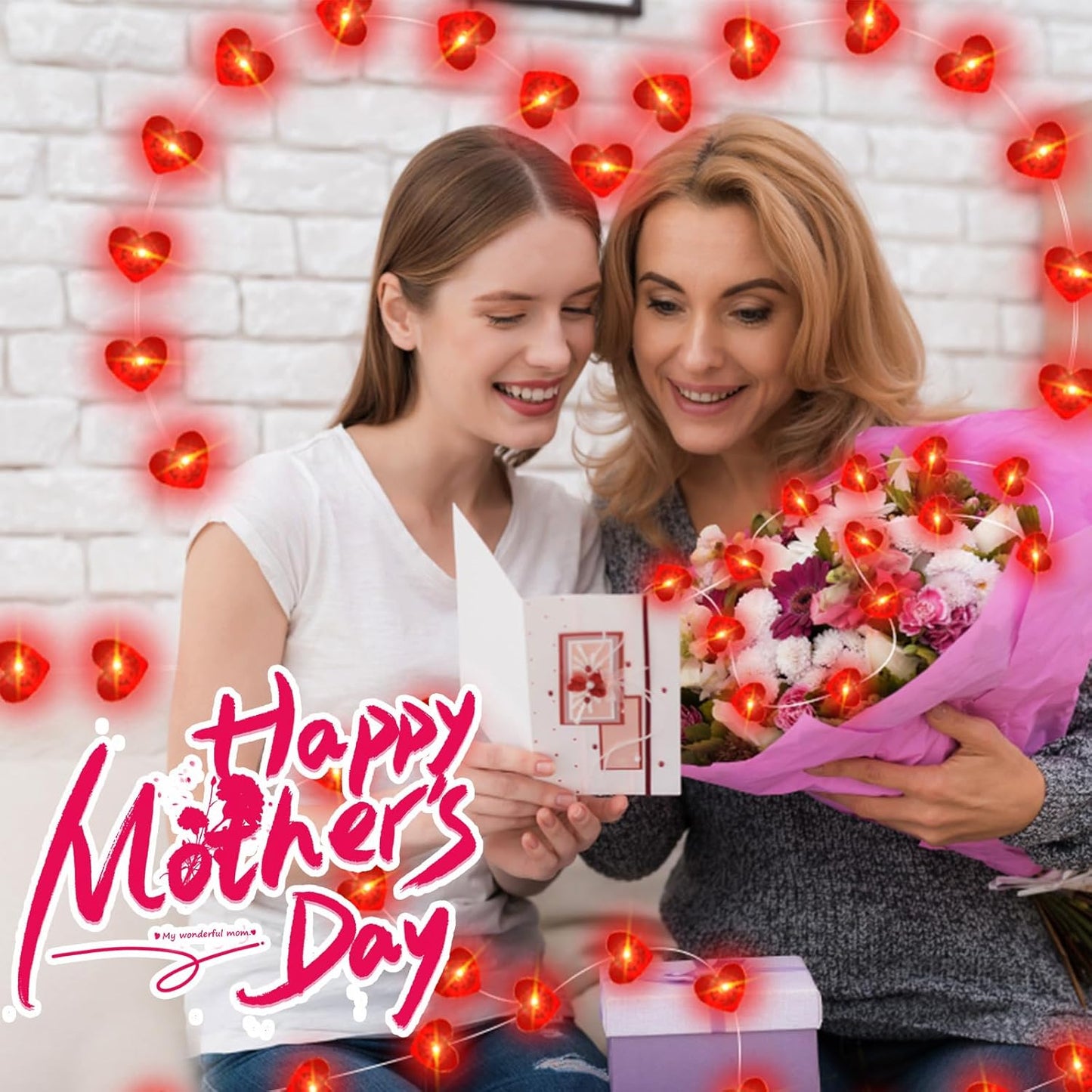 4 Pack Valentines Day Fairy Lights 7Ft 20 LED Twinkle String Lights Battery Operated Waterproof Firefly Starry for Mason Jar Party Wedding Christmas (Red, 4)