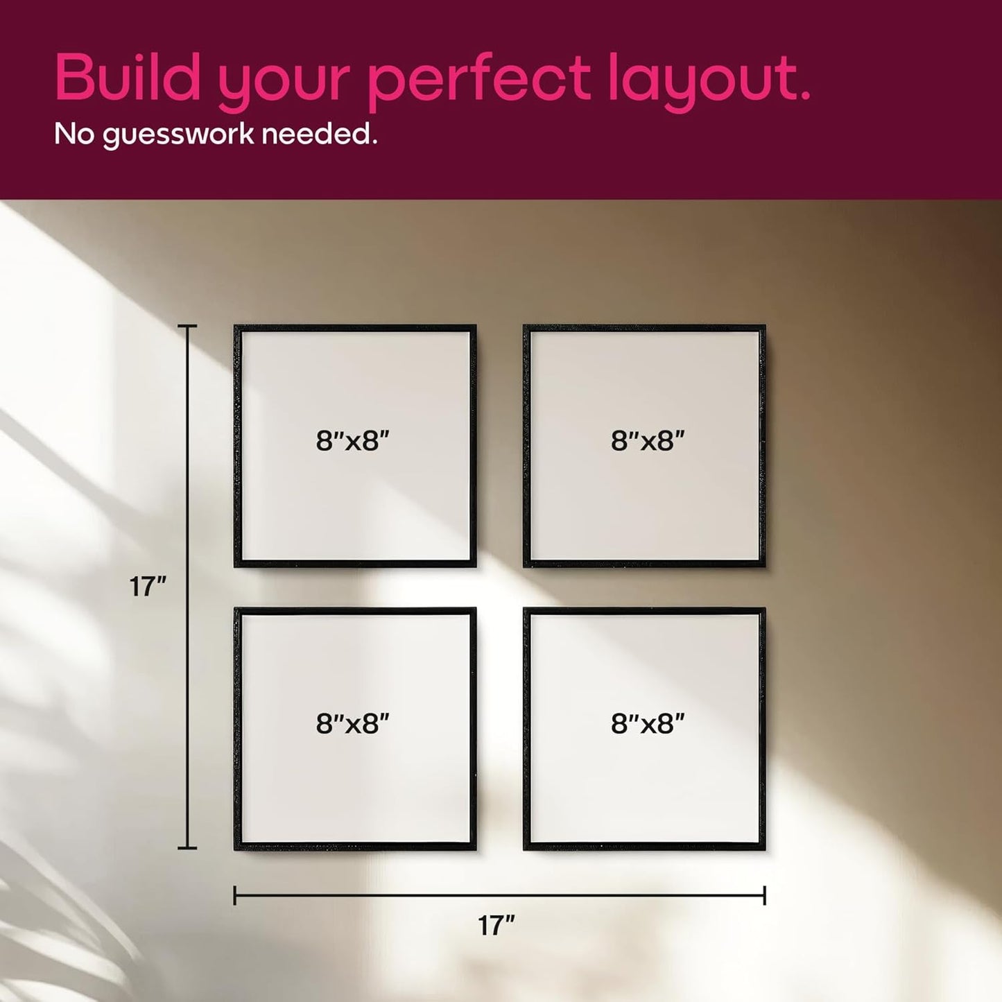 Mixtiles Official - Custom Photo Tiles - Personalized Printed Photos - Magnetic Wall Frames - Adhesive Sticker, No Nails - Various Sizes and Frames - 8x8-tiles-Tile - Canvas Frame