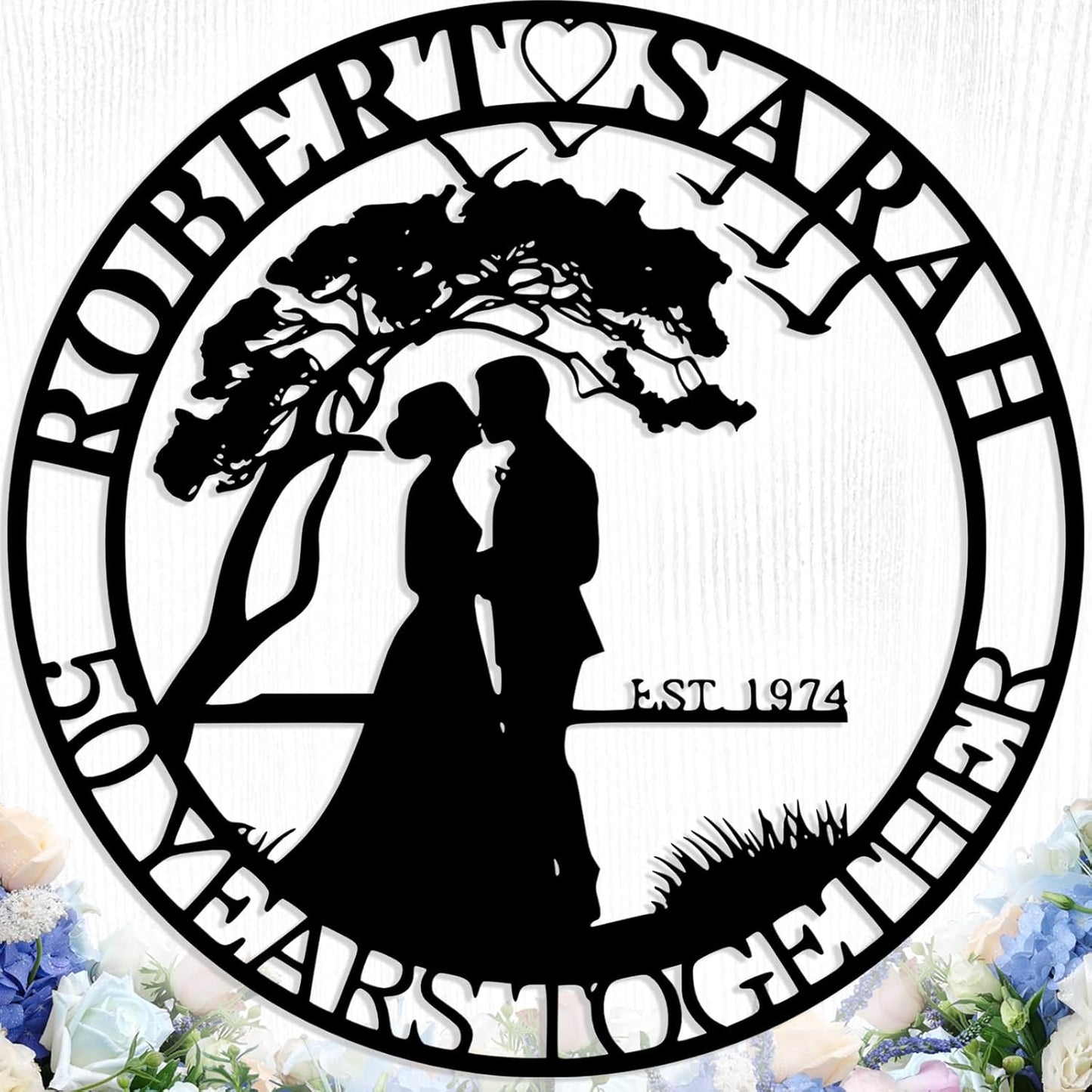 Personalized Tree of Life Metal Sign Wall Art Decor, Custom Wedding Gifts for Couples, Custom Family Name Sign, Christmas Valentine's Day Housewarming Gifts