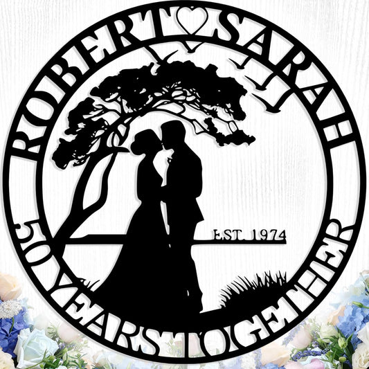 Personalized Tree of Life Metal Sign Wall Art Decor, Custom Wedding Gifts for Couples, Custom Family Name Sign, Christmas Valentine's Day Housewarming Gifts