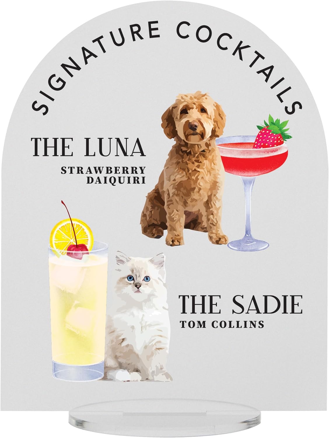Pet Signature Drink Wedding Signs