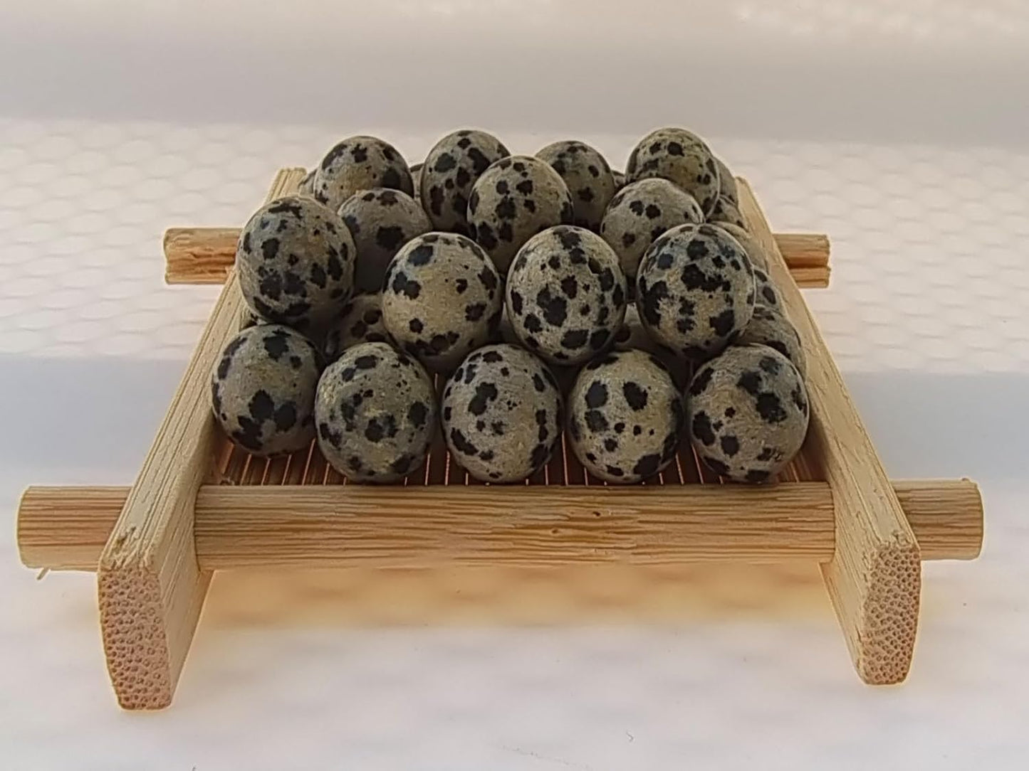 Stone Beads 8mm 100pcs Dalmation Spot Jasper Beads Round Loose Gemstones Beads for Bracelet Necklace Jewelry Making (8mm, 60809 Dalmation Spot Jasper)