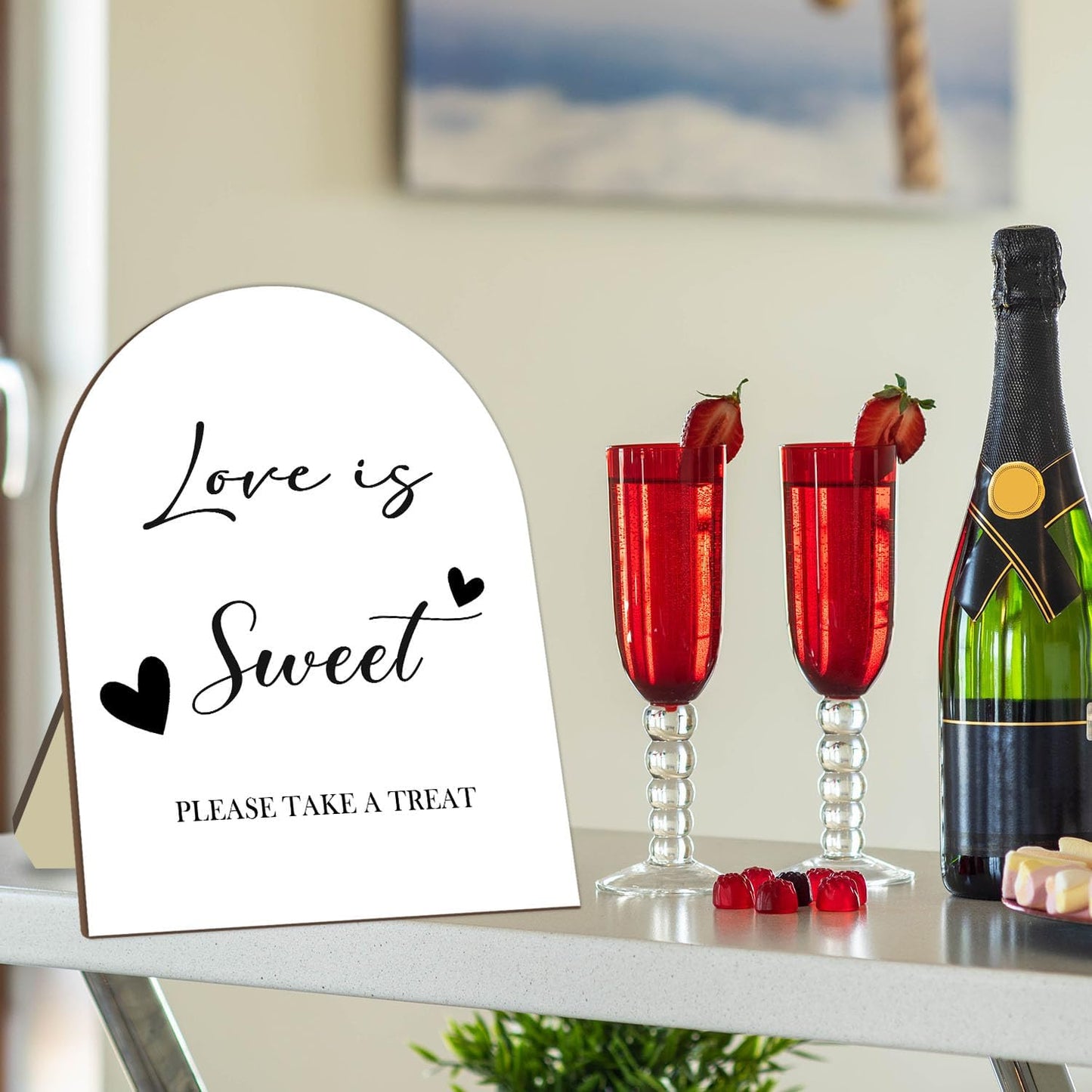 Love is Sweet Please Take A Treat, Dessert Table Sign, Minimalist Bridal Shower Decor, Wedding Signs 9 * 11IN