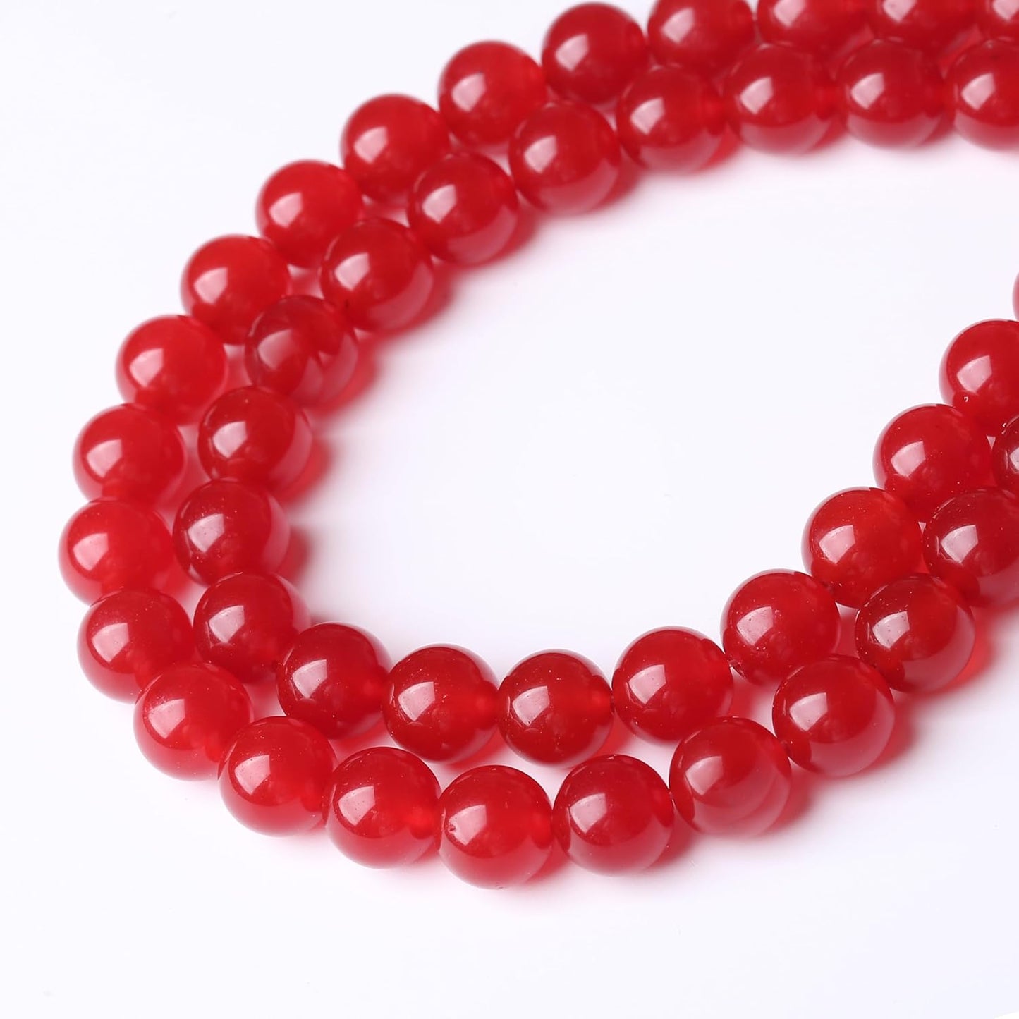 Carnelian Stone Beads Gemstone Round Crystal Energy Jade Beads Stone Beads for Jewelry Making DIY Bracelet Necklace Jewelry Making 1 Strand 15.5inch 60PCS 6MM