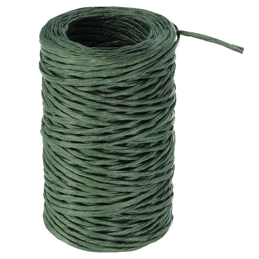PATIKIL 164 Feet Floral Bind Wire Wrap Twine, 2mm Green Paper-Wrapped Iron Wire for Bouquets