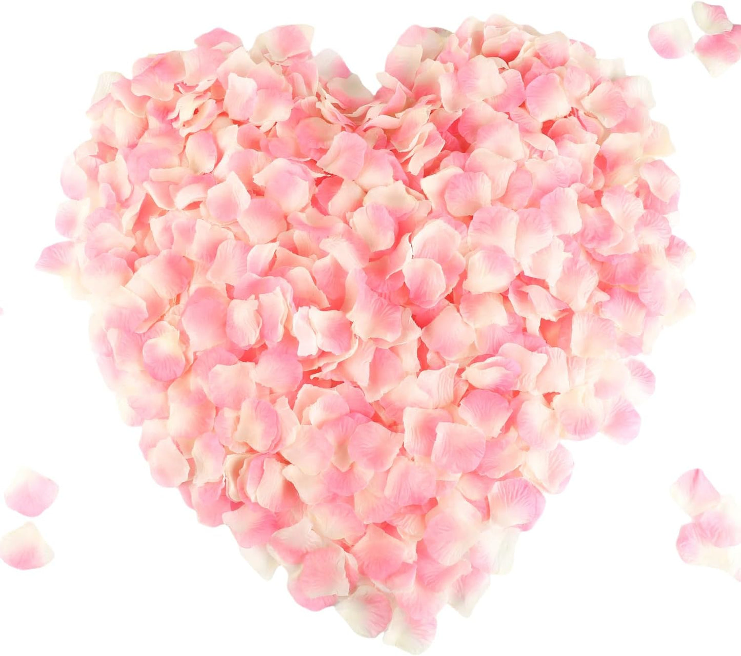 CODE FLORIST 1500 PCS Silk Rose Petals for Valentine's Day,Fake Rose Petals for Romantic Night,Wedding,Proposal Anniversary Flower Decorations(Separated,Scented,Champagne Pink)