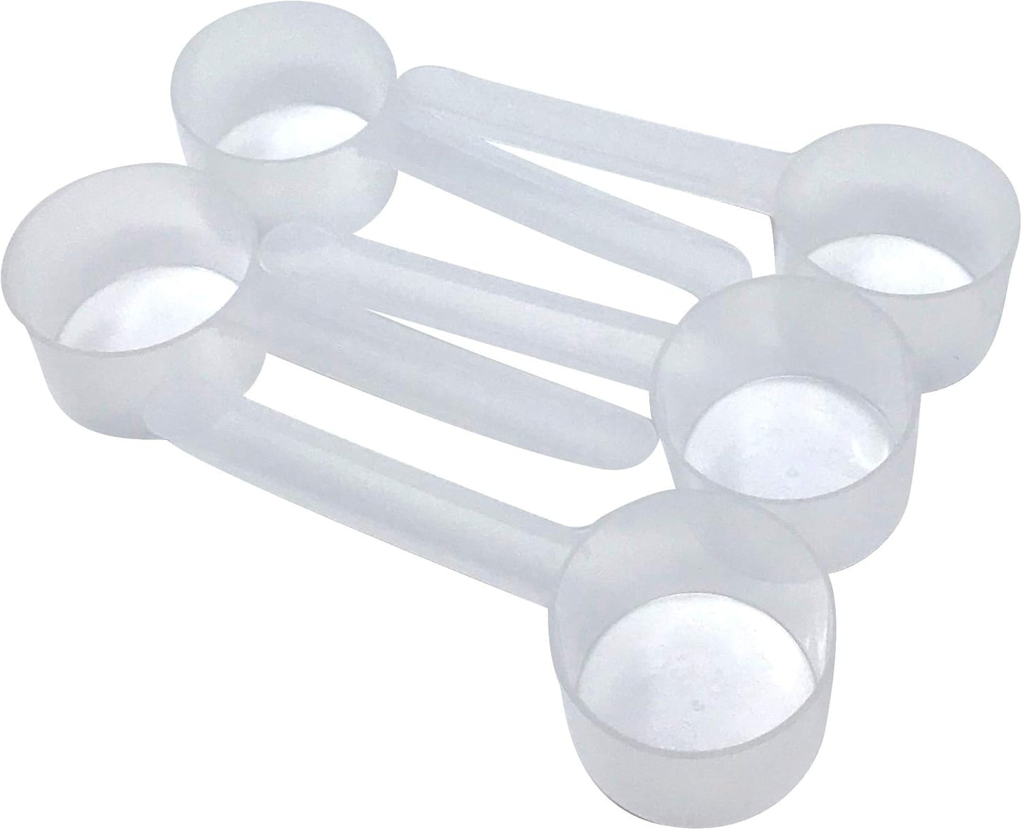 53 mL (1.8 Oz. | 3.58 Tablespoon) Long Handle Scoop for Measuring Coffee, Pet Food, Grains, Protein, Spices and Other Dry Goods (Pack of 5)