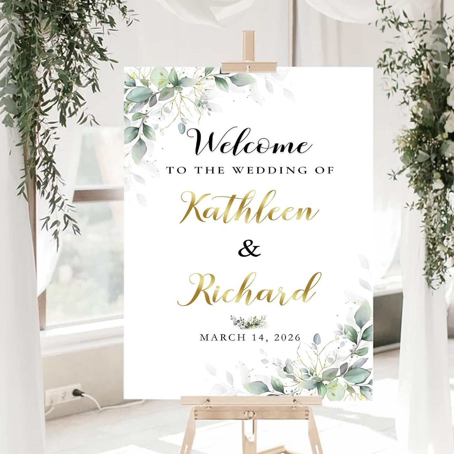 Welcome To Our Wedding Sign, Wedding Decorative Signage, Wedding Directional Signs, Wedding Sign Flowers, Sign In Board For Wedding, Personalized Wedding Sign