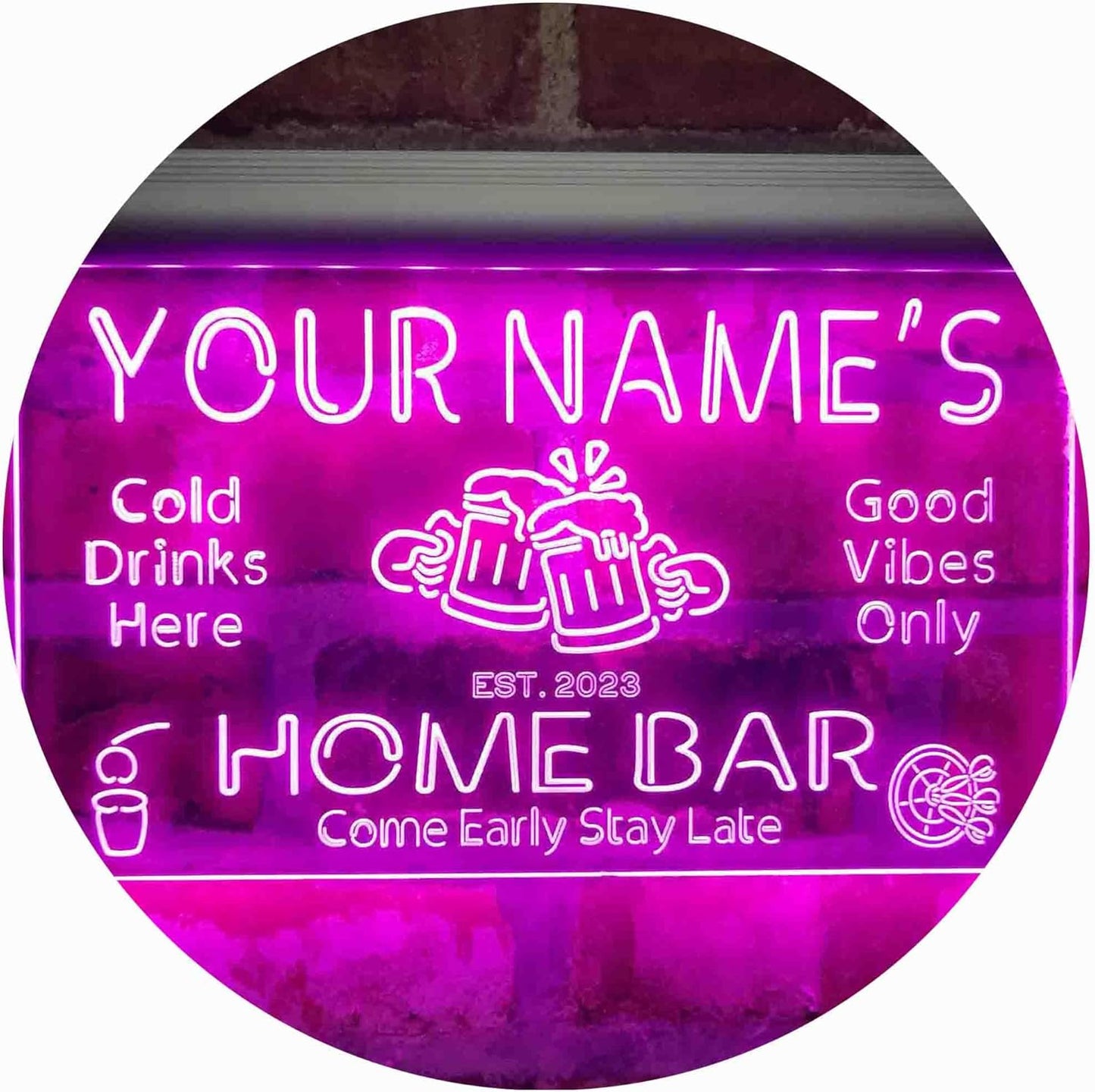 ADVPRO Personalized Your Name Custom Home Bar Beer Established Year Single Color LED Neon Sign 12 x 8.5 Inches st4s32-p11-tm-p