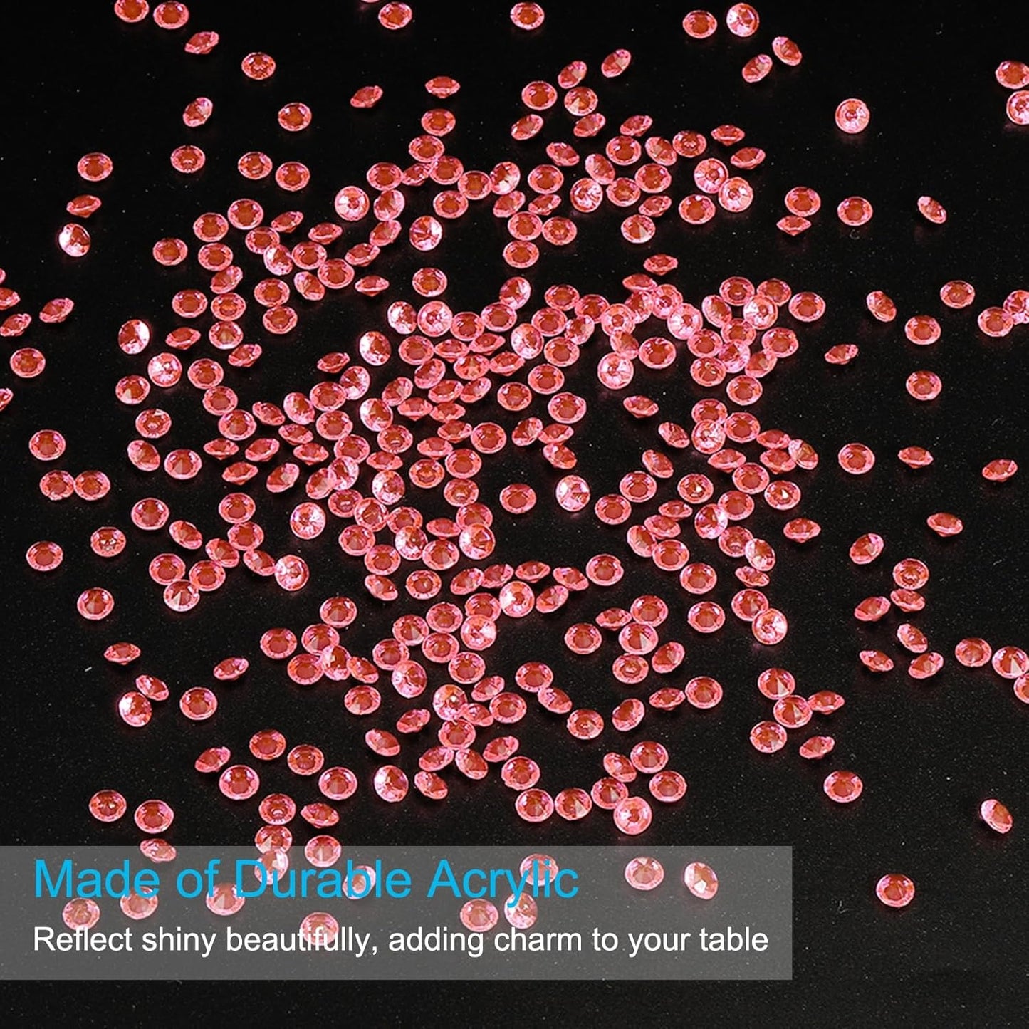 PATIKIL 10000 Pcs Wedding Table Scatter Confetti Crystals 4.5mm Acrylic Diamonds Vase Fillers Gems for Table Centerpiece Decorations Party Vase Beads, Dark Pink