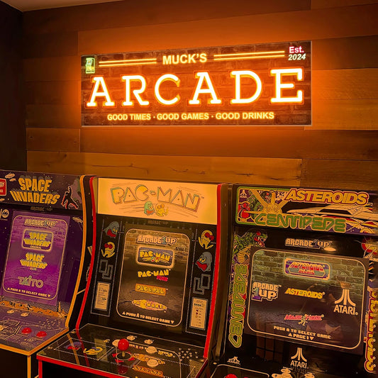 Custom Arcade Neon Sign for Wall Decor, Personalized LED Neon Name Sign, Dimmable Customized Arcade Light Up Signs for Playroom Gaming Zone Man Cave Bedroom Decoration, Men Boy Gamer Birthday Gifts