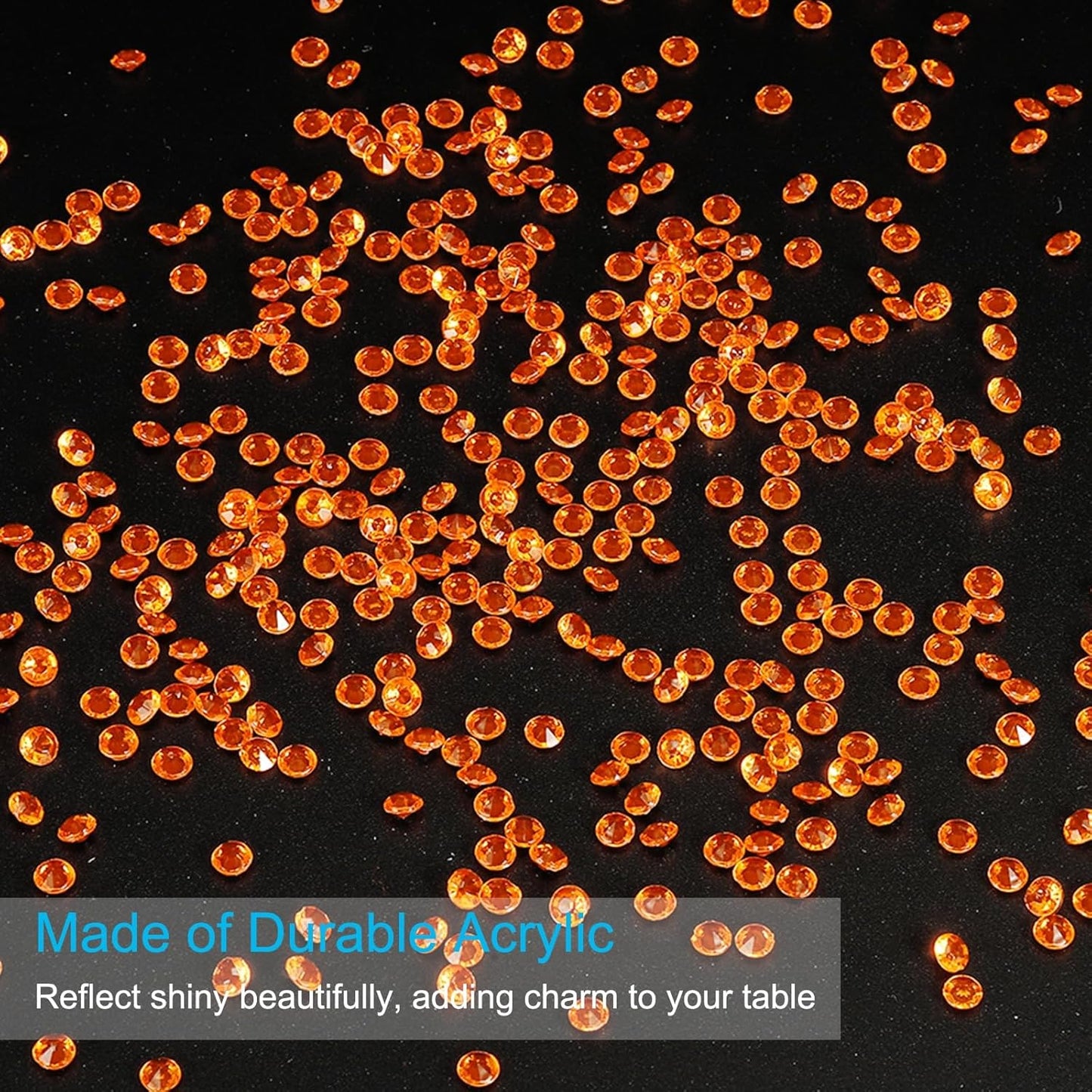 PATIKIL 10000 Pcs Wedding Table Scatter Confetti Crystals 4.5mm Acrylic Diamonds Vase Fillers Gems for Table Centerpiece Decorations Party Vase Beads, Orange Red