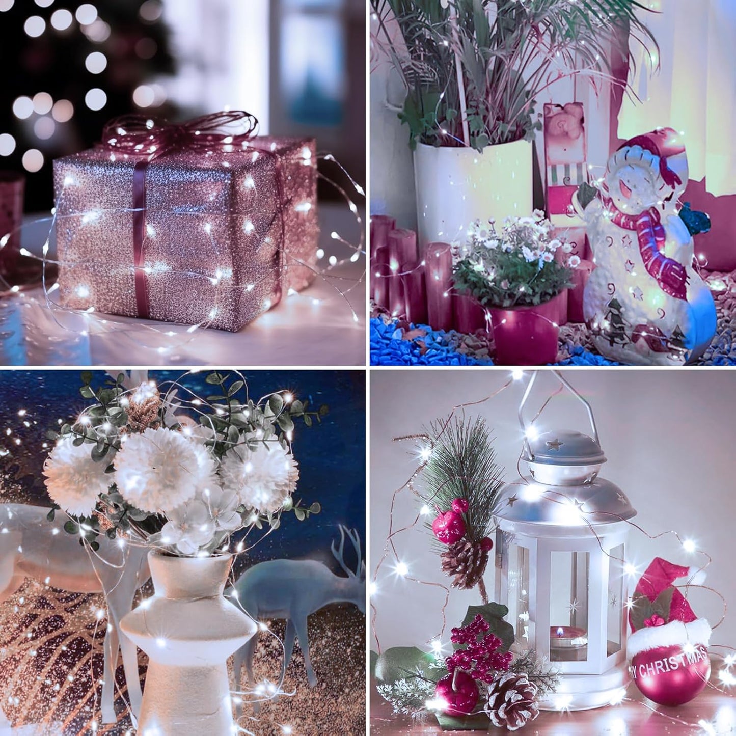 btfarm 10 Pack Fairy Lights Battery Operated with Timer, 10FT 30LED Twinkle Lights Waterproof, Copper Wire Christmas String Lights Battery Powered for Indoor Outdoor Wedding Party Holiday Decorations