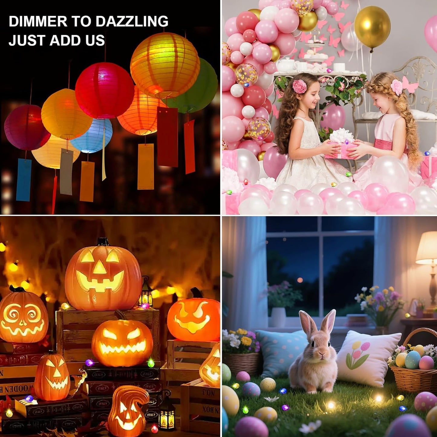 Aogist 50Pcs Balloon Lights with Hook,Long Standby Time,Waterproof Mini Light for Birthday Party Wedding Christmas Halloween Easter Decorative(Flash, Warm White)