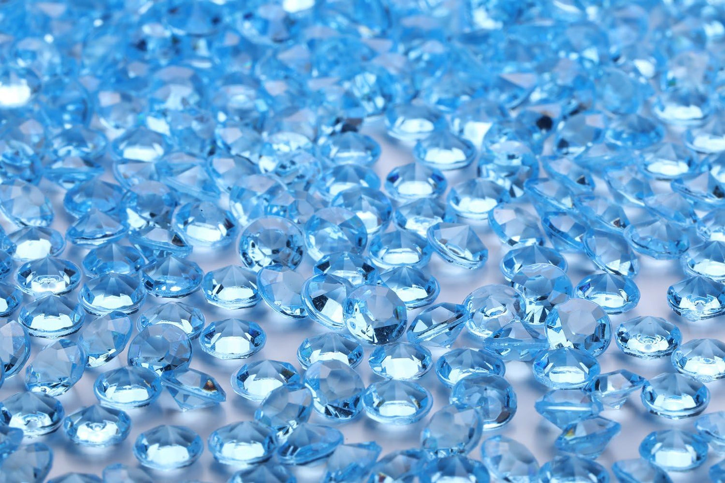 2000 pcs/Pack Wedding Table Scatter Confetti Crystals Acrylic Diamonds 8 mm Rhinestones for Wedding, Bridal Shower, Vase Beads Decorations (8mm, Light Blue)