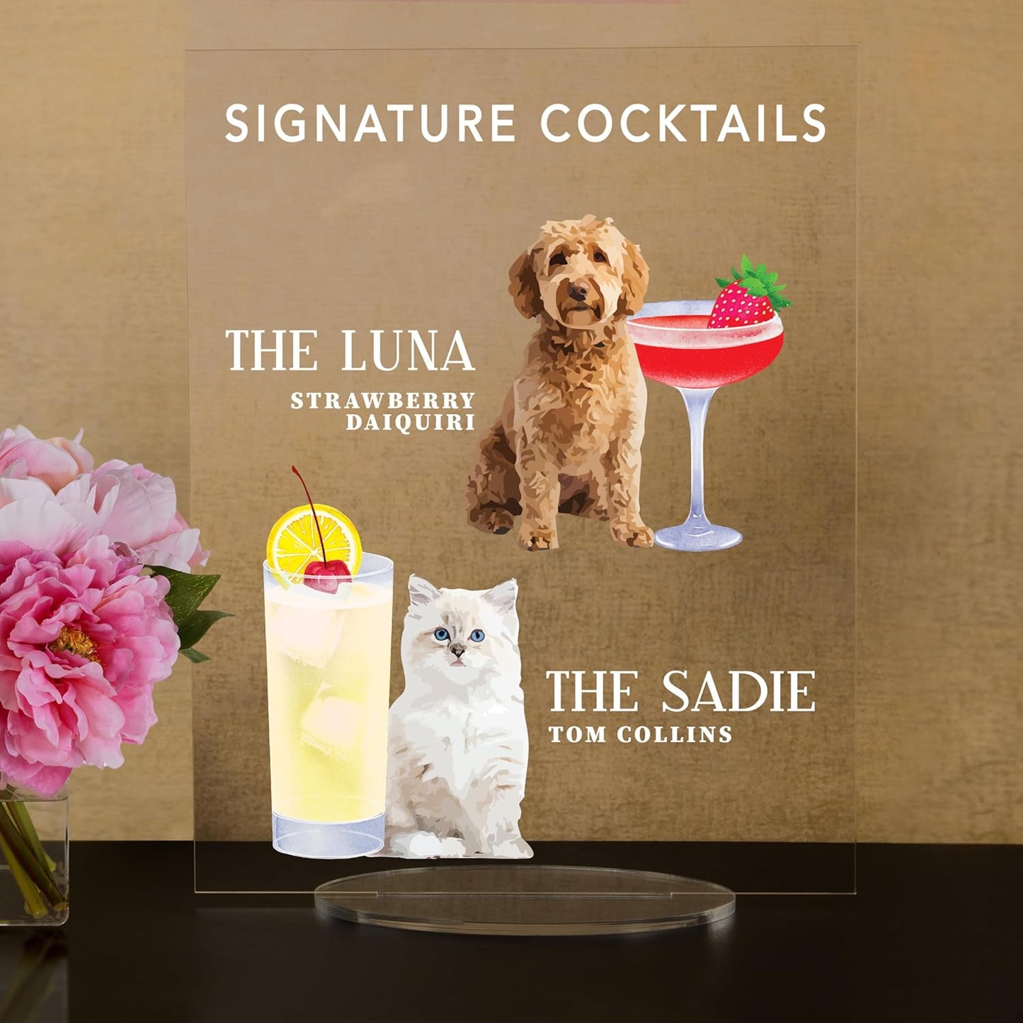 Pet Signature Drink Wedding Signs